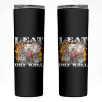 Funny Cat Meme Bootleg Graphic Skinny Tumbler I Eat Drywall Funny Weird Cursed Internet Memes
