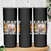 Funny Cat Meme Bootleg Graphic Skinny Tumbler I Eat Drywall Funny Weird Cursed Internet Memes