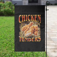 Funny Chicken Tenders Garden Flag Funny Foodie Vintage 90s Bootleg Rap