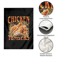 Funny Chicken Tenders Garden Flag Funny Foodie Vintage 90s Bootleg Rap