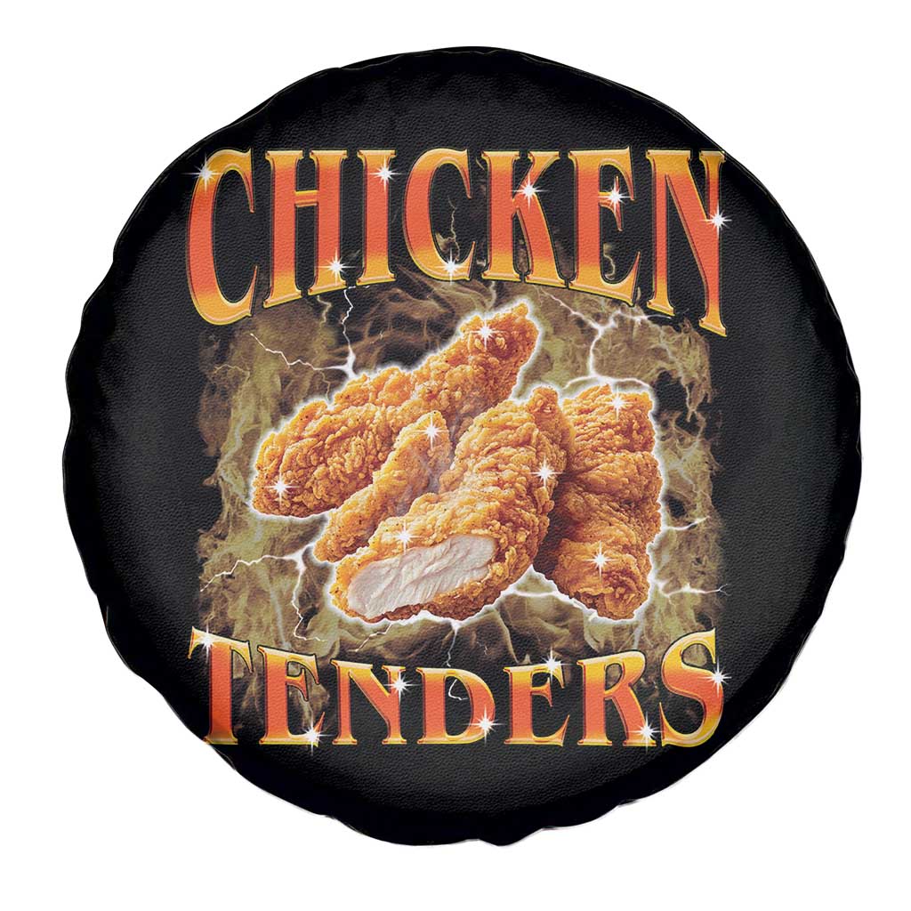 Funny Chicken Tenders Spare Tire Cover Funny Foodie Vintage 90s Bootleg Rap