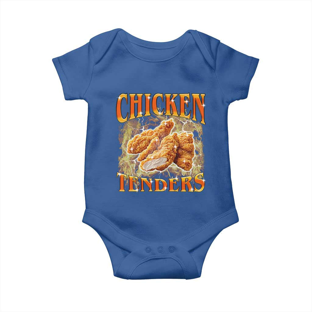 Funny Chicken Tenders Baby Onesie Funny Foodie Vintage 90s Bootleg Rap