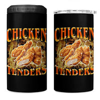 Funny Chicken Tenders 4 in 1 Can Cooler Tumbler Funny Foodie Vintage 90s Bootleg Rap