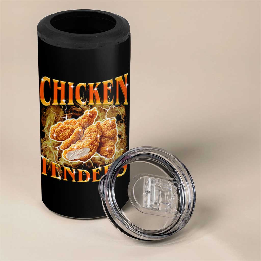 Funny Chicken Tenders 4 in 1 Can Cooler Tumbler Funny Foodie Vintage 90s Bootleg Rap