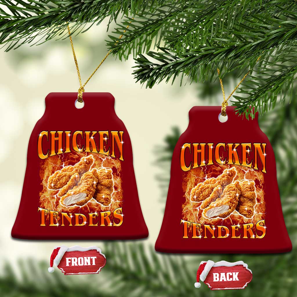 Funny Chicken Tenders Ceramic Ornament Funny Foodie Vintage 90s Bootleg Rap