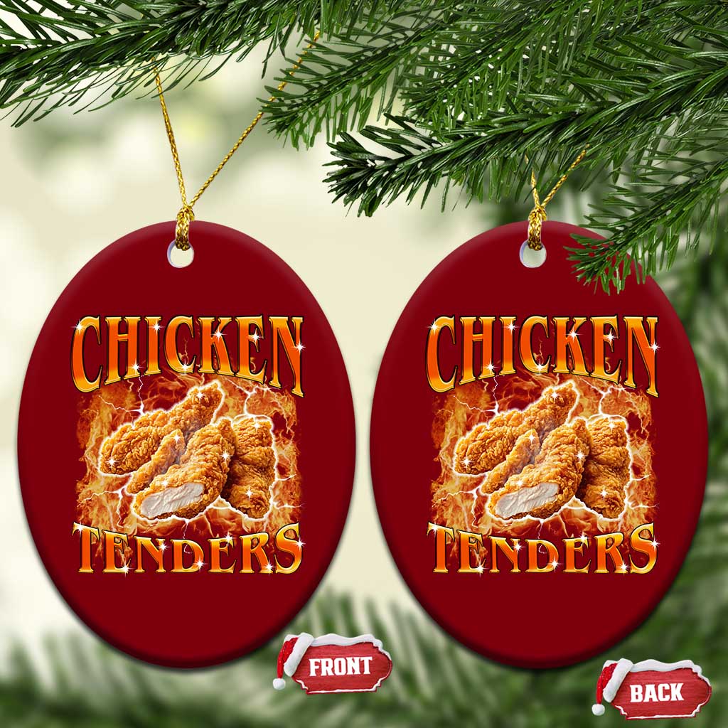 Funny Chicken Tenders Ceramic Ornament Funny Foodie Vintage 90s Bootleg Rap