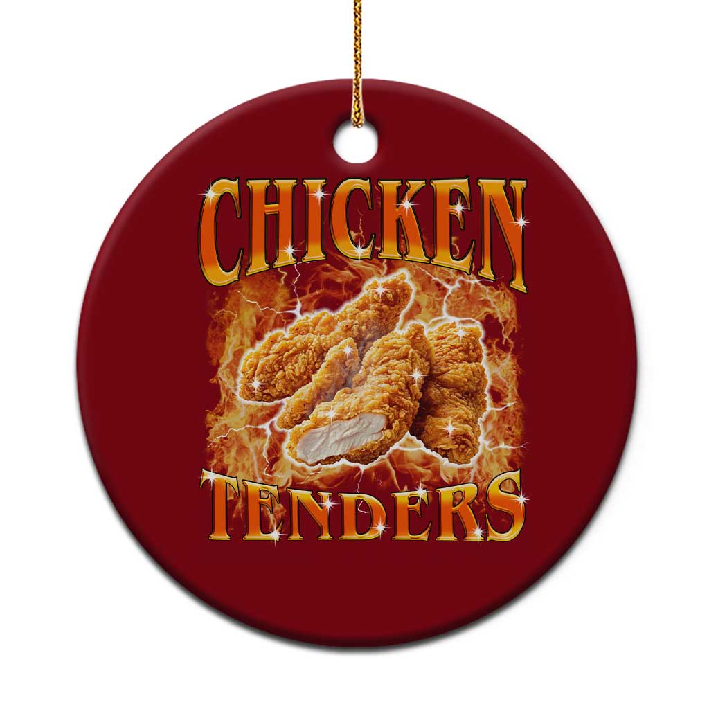 Funny Chicken Tenders Ceramic Ornament Funny Foodie Vintage 90s Bootleg Rap