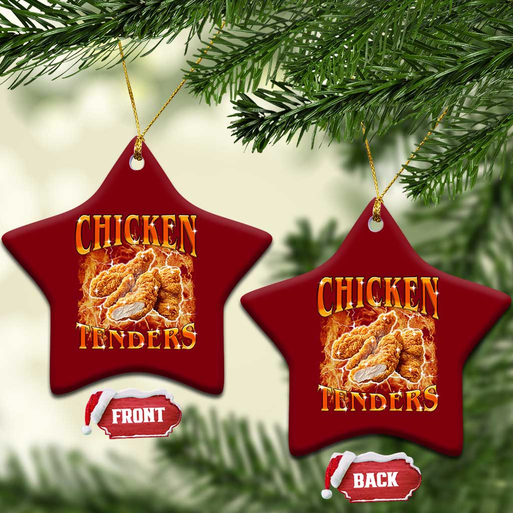 Funny Chicken Tenders Ceramic Ornament Funny Foodie Vintage 90s Bootleg Rap