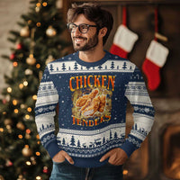 Funny Chicken Tenders Ugly Christmas Sweater Funny Foodie Vintage 90s Bootleg Rap
