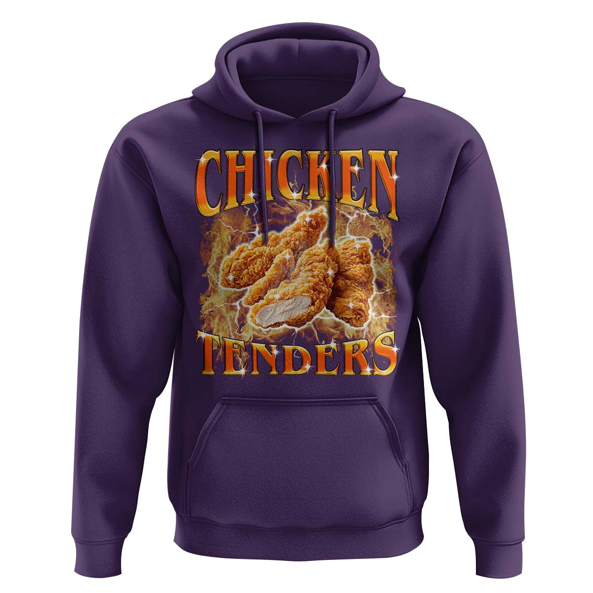 Funny Chicken Tenders Hoodie Funny Foodie Vintage 90s Bootleg Rap