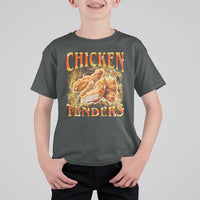 Funny Chicken Tenders T Shirt For Kid Funny Foodie Vintage 90s Bootleg Rap
