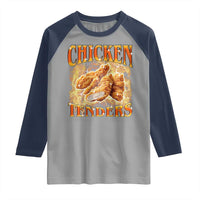 Funny Chicken Tenders Raglan Shirt Funny Foodie Vintage 90s Bootleg Rap