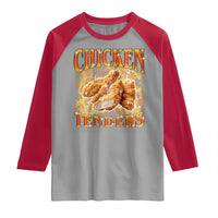Funny Chicken Tenders Raglan Shirt Funny Foodie Vintage 90s Bootleg Rap