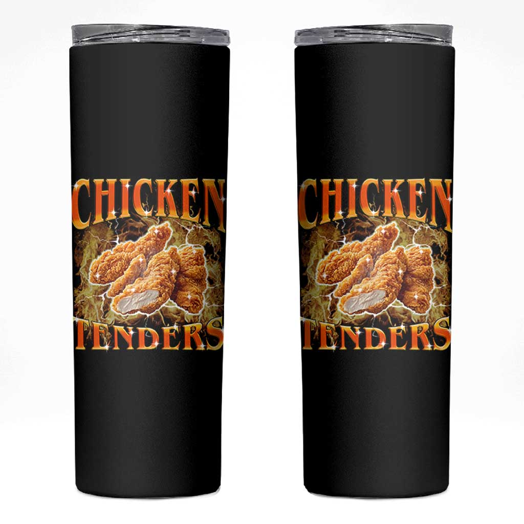 Funny Chicken Tenders Skinny Tumbler Funny Foodie Vintage 90s Bootleg Rap