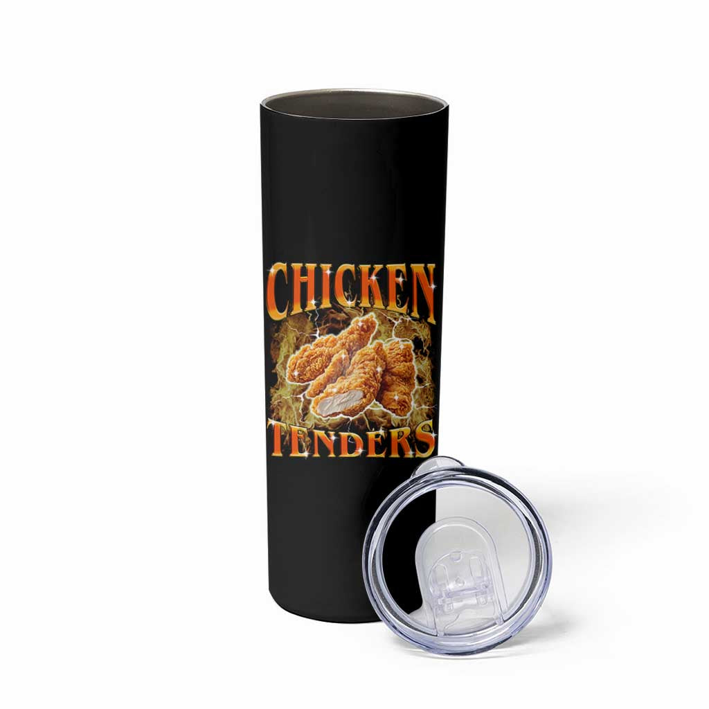 Funny Chicken Tenders Skinny Tumbler Funny Foodie Vintage 90s Bootleg Rap