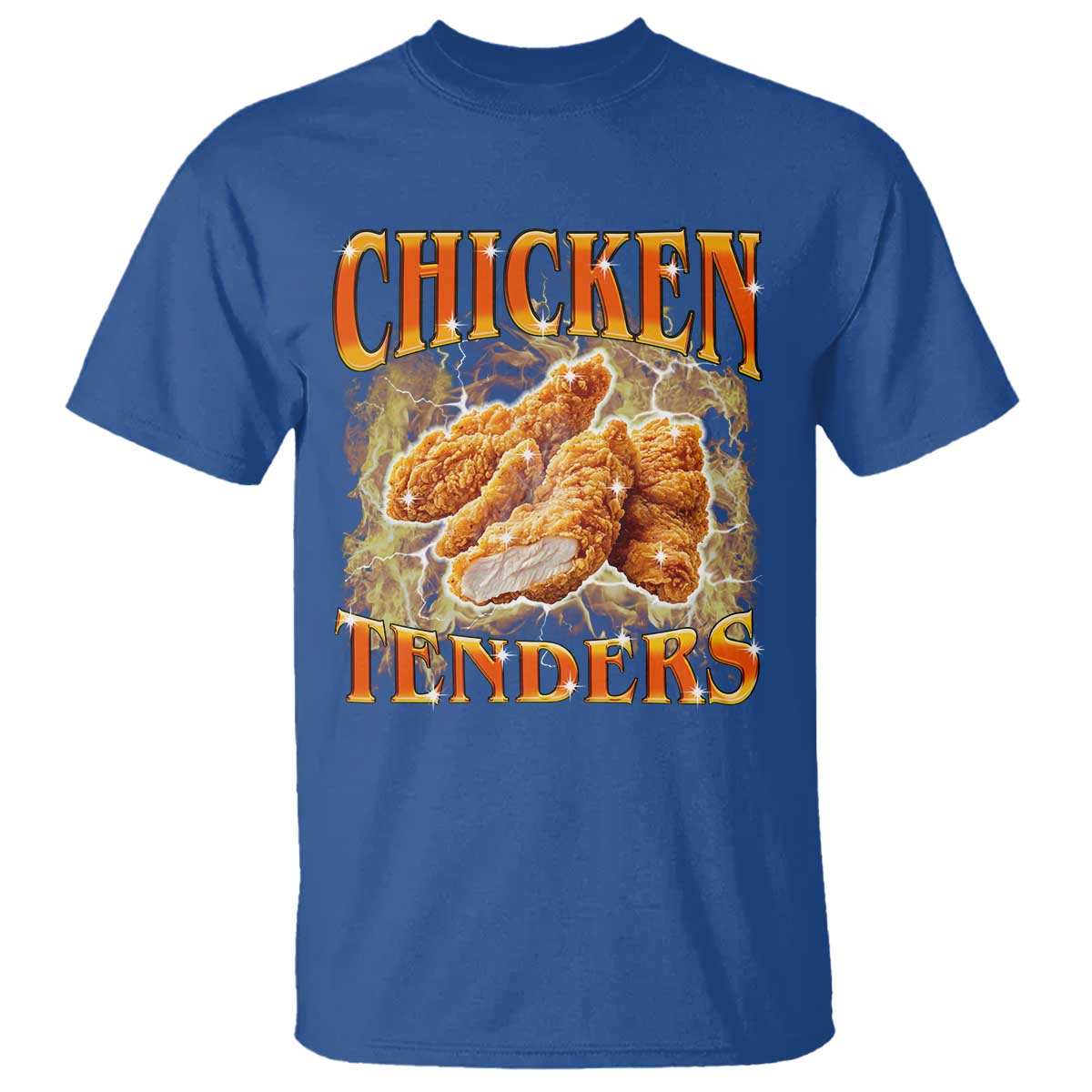 Funny Chicken Tenders T Shirt Funny Foodie Vintage 90s Bootleg Rap
