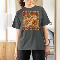 Funny Chicken Tenders T Shirt For Women Funny Foodie Vintage 90s Bootleg Rap