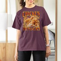 Funny Chicken Tenders T Shirt For Women Funny Foodie Vintage 90s Bootleg Rap