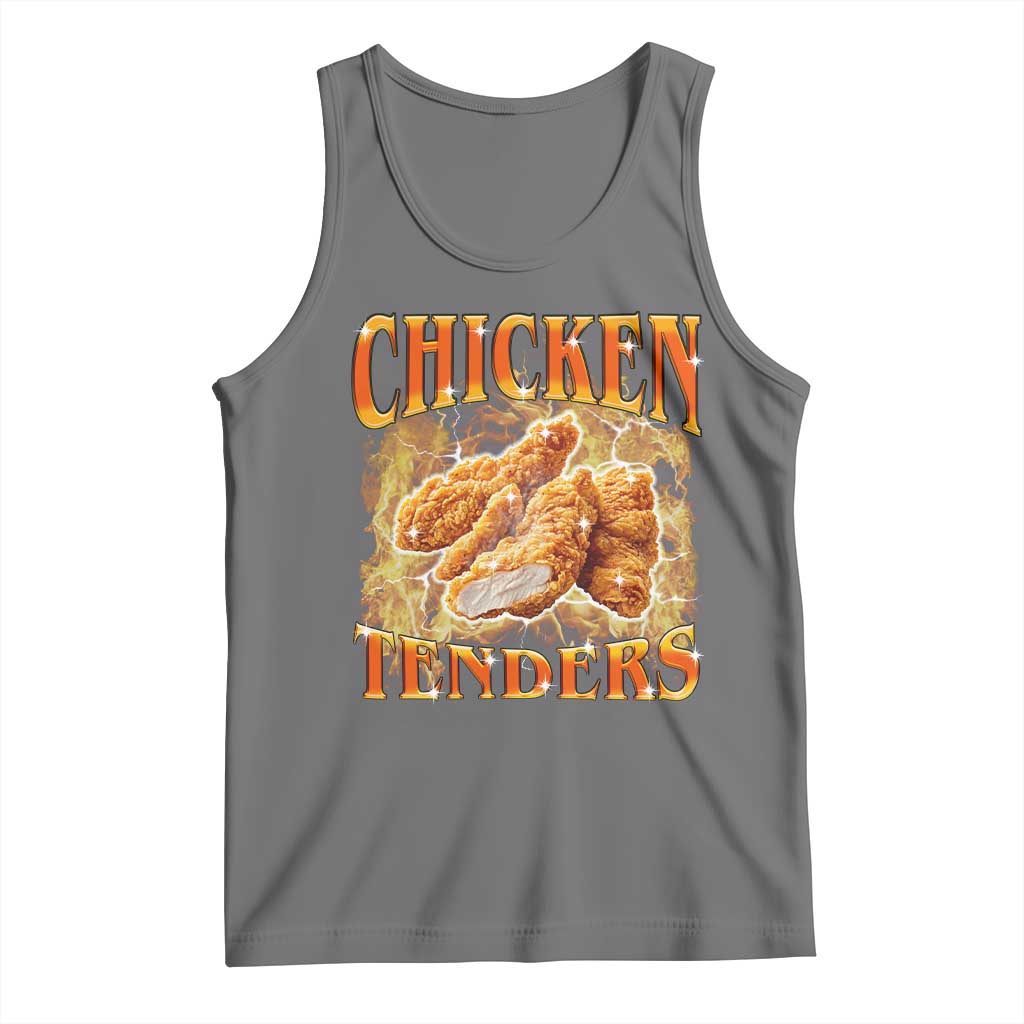 Funny Chicken Tenders Tank Top Funny Foodie Vintage 90s Bootleg Rap