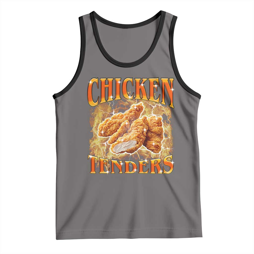 Funny Chicken Tenders Tank Top Funny Foodie Vintage 90s Bootleg Rap