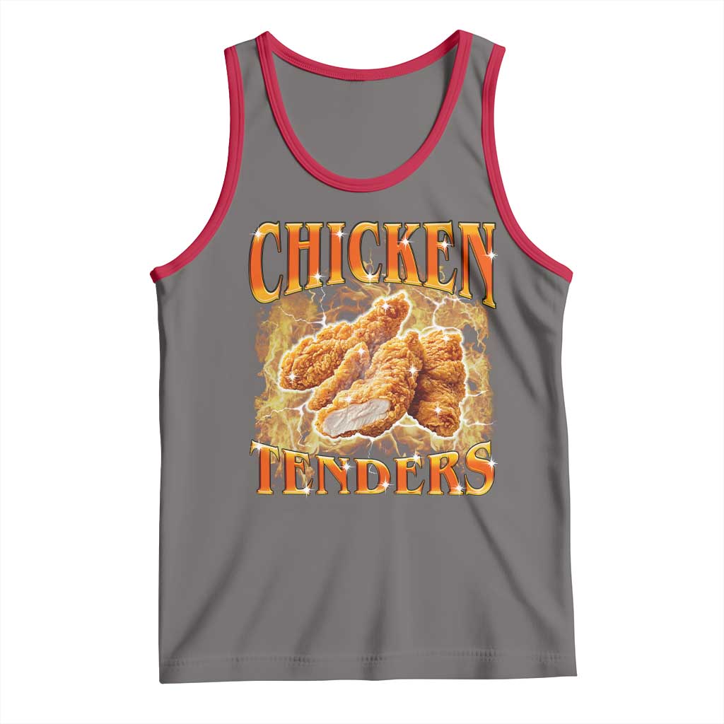 Funny Chicken Tenders Tank Top Funny Foodie Vintage 90s Bootleg Rap