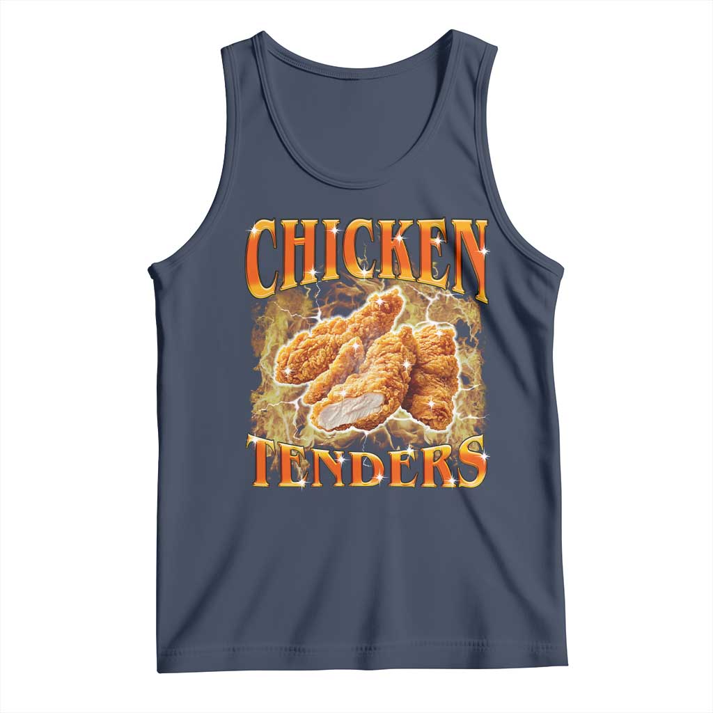 Funny Chicken Tenders Tank Top Funny Foodie Vintage 90s Bootleg Rap
