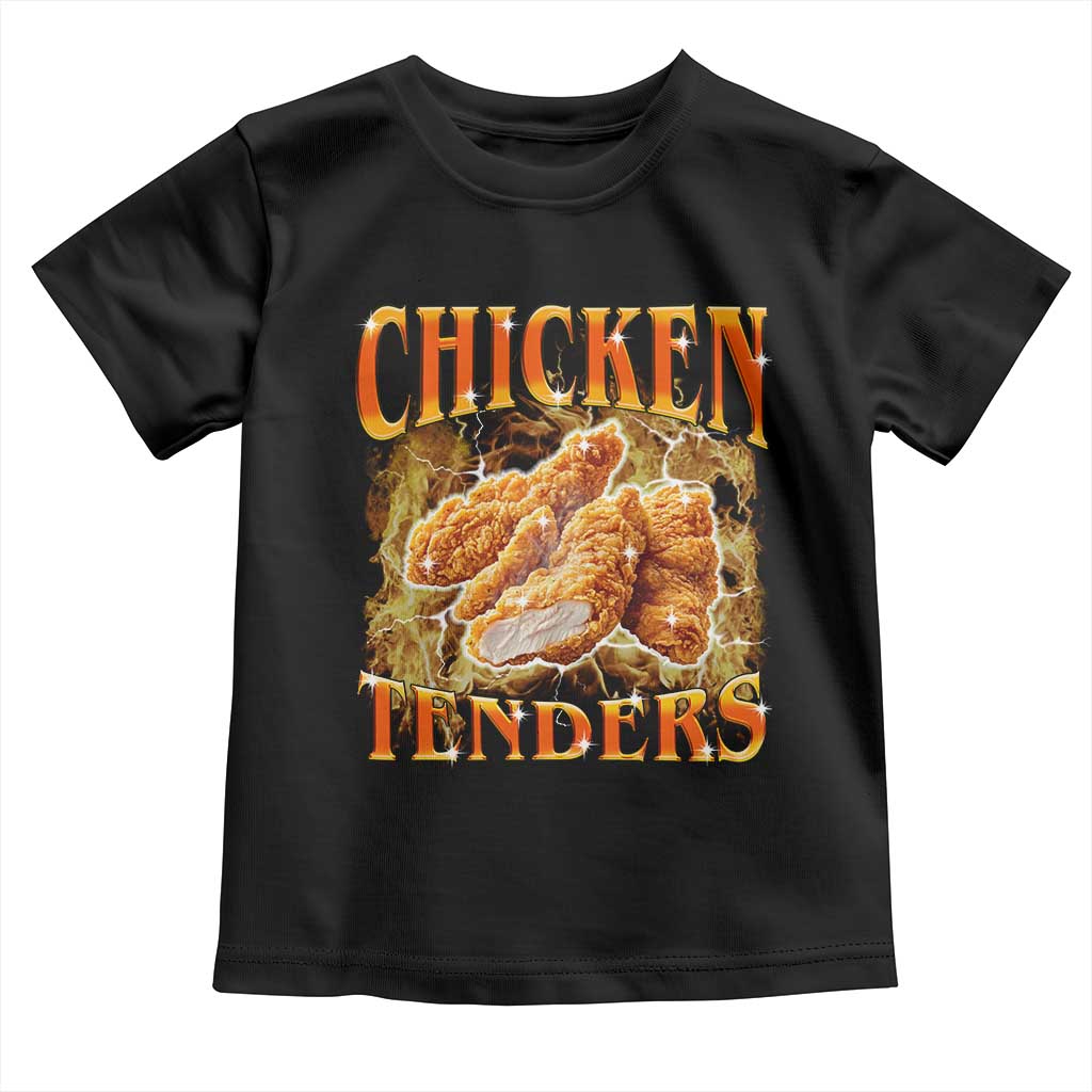Funny Chicken Tenders Toddler T Shirt Funny Foodie Vintage 90s Bootleg Rap
