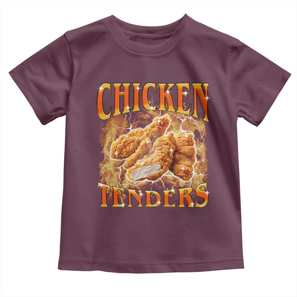 Funny Chicken Tenders Toddler T Shirt Funny Foodie Vintage 90s Bootleg Rap