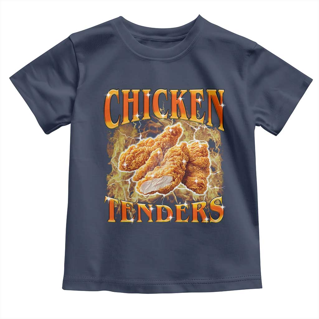 Funny Chicken Tenders Toddler T Shirt Funny Foodie Vintage 90s Bootleg Rap