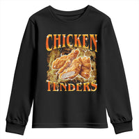 Funny Chicken Tenders Youth Sweatshirt Funny Foodie Vintage 90s Bootleg Rap