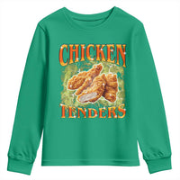 Funny Chicken Tenders Youth Sweatshirt Funny Foodie Vintage 90s Bootleg Rap