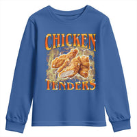 Funny Chicken Tenders Youth Sweatshirt Funny Foodie Vintage 90s Bootleg Rap