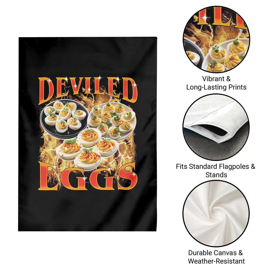 Deviled Eggs Garden Flag Vintage 90s Thanksgiving Funny Foodie Bootleg Graphic