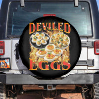 Deviled Eggs Spare Tire Cover Vintage 90s Thanksgiving Funny Foodie Bootleg Graphic