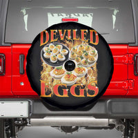 Deviled Eggs Spare Tire Cover Vintage 90s Thanksgiving Funny Foodie Bootleg Graphic