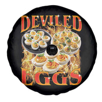 Deviled Eggs Spare Tire Cover Vintage 90s Thanksgiving Funny Foodie Bootleg Graphic