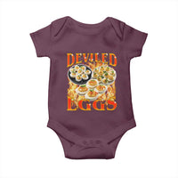Deviled Eggs Baby Onesie Vintage 90s Thanksgiving Funny Foodie Bootleg Graphic