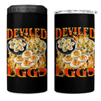 Deviled Eggs 4 in 1 Can Cooler Tumbler Vintage 90s Thanksgiving Funny Foodie Bootleg Graphic