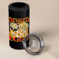 Deviled Eggs 4 in 1 Can Cooler Tumbler Vintage 90s Thanksgiving Funny Foodie Bootleg Graphic