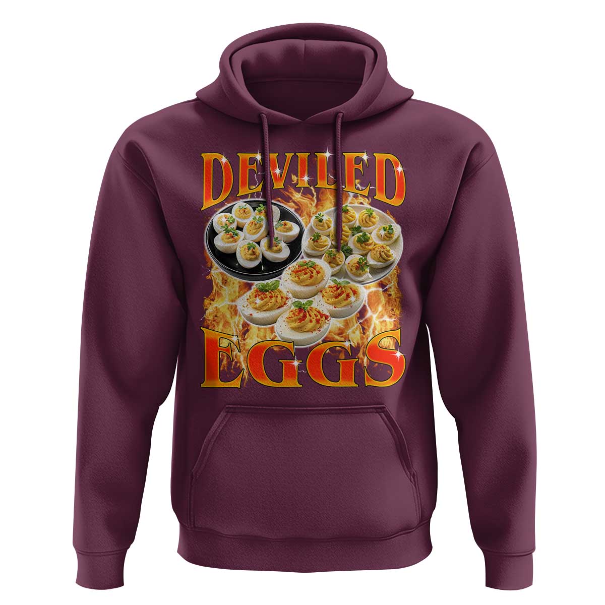 Deviled Eggs Hoodie Vintage 90s Thanksgiving Funny Foodie Bootleg Graphic