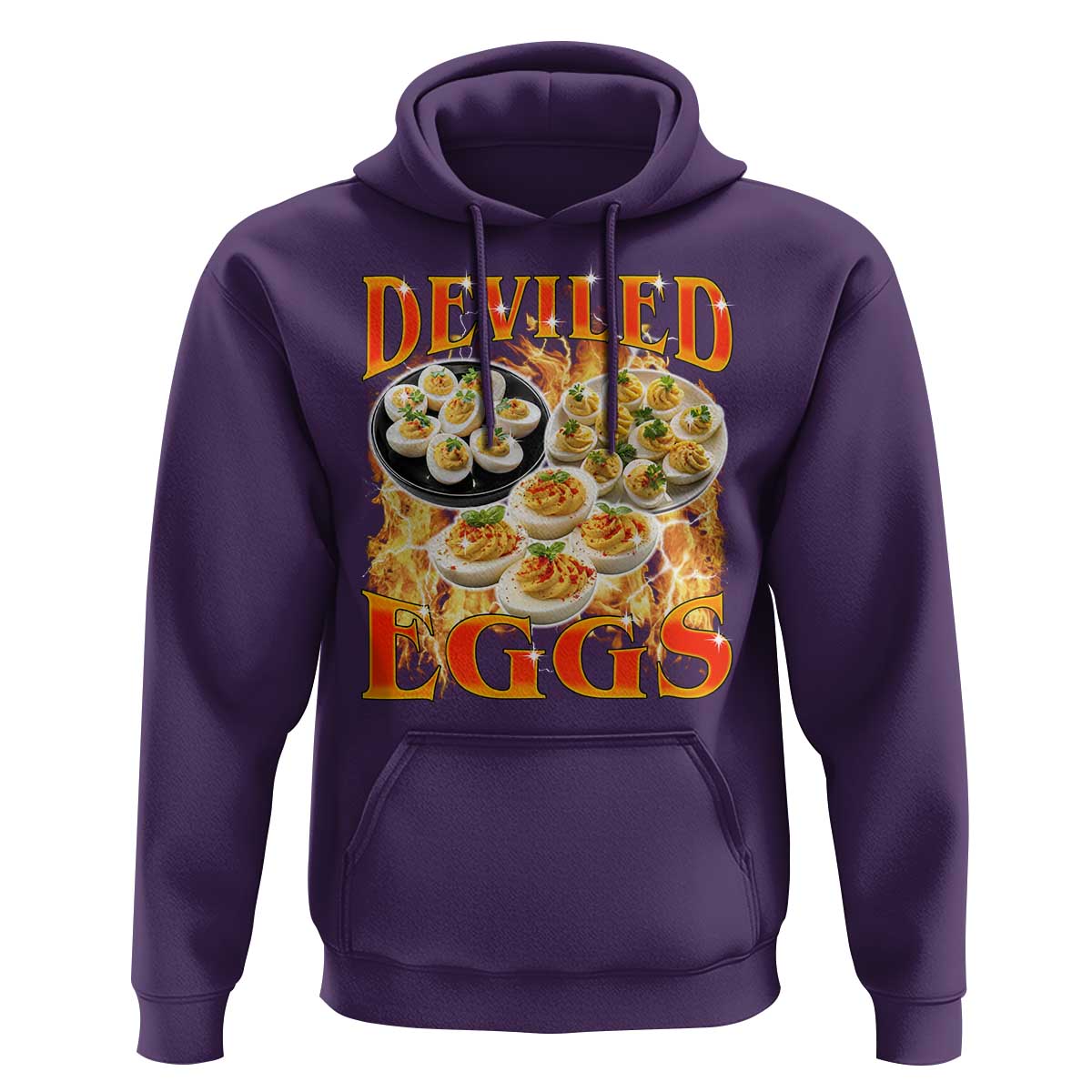 Deviled Eggs Hoodie Vintage 90s Thanksgiving Funny Foodie Bootleg Graphic
