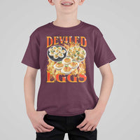 Deviled Eggs T Shirt For Kid Vintage 90s Thanksgiving Funny Foodie Bootleg Graphic