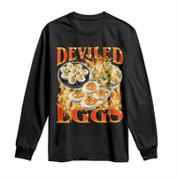 Deviled Eggs Long Sleeve Shirt Vintage 90s Thanksgiving Funny Foodie Bootleg Graphic