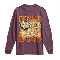 Deviled Eggs Long Sleeve Shirt Vintage 90s Thanksgiving Funny Foodie Bootleg Graphic