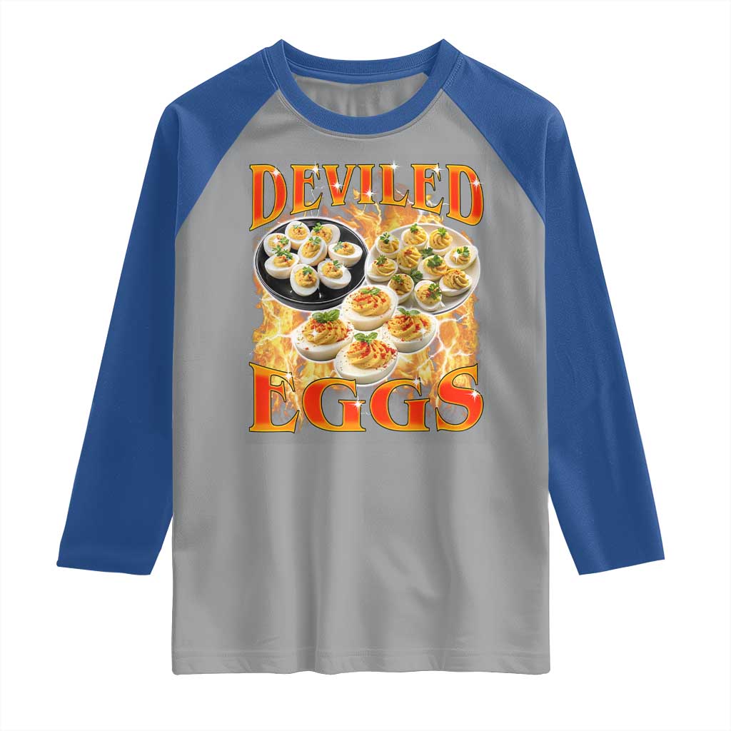 Deviled Eggs Raglan Shirt Vintage 90s Thanksgiving Funny Foodie Bootleg Graphic