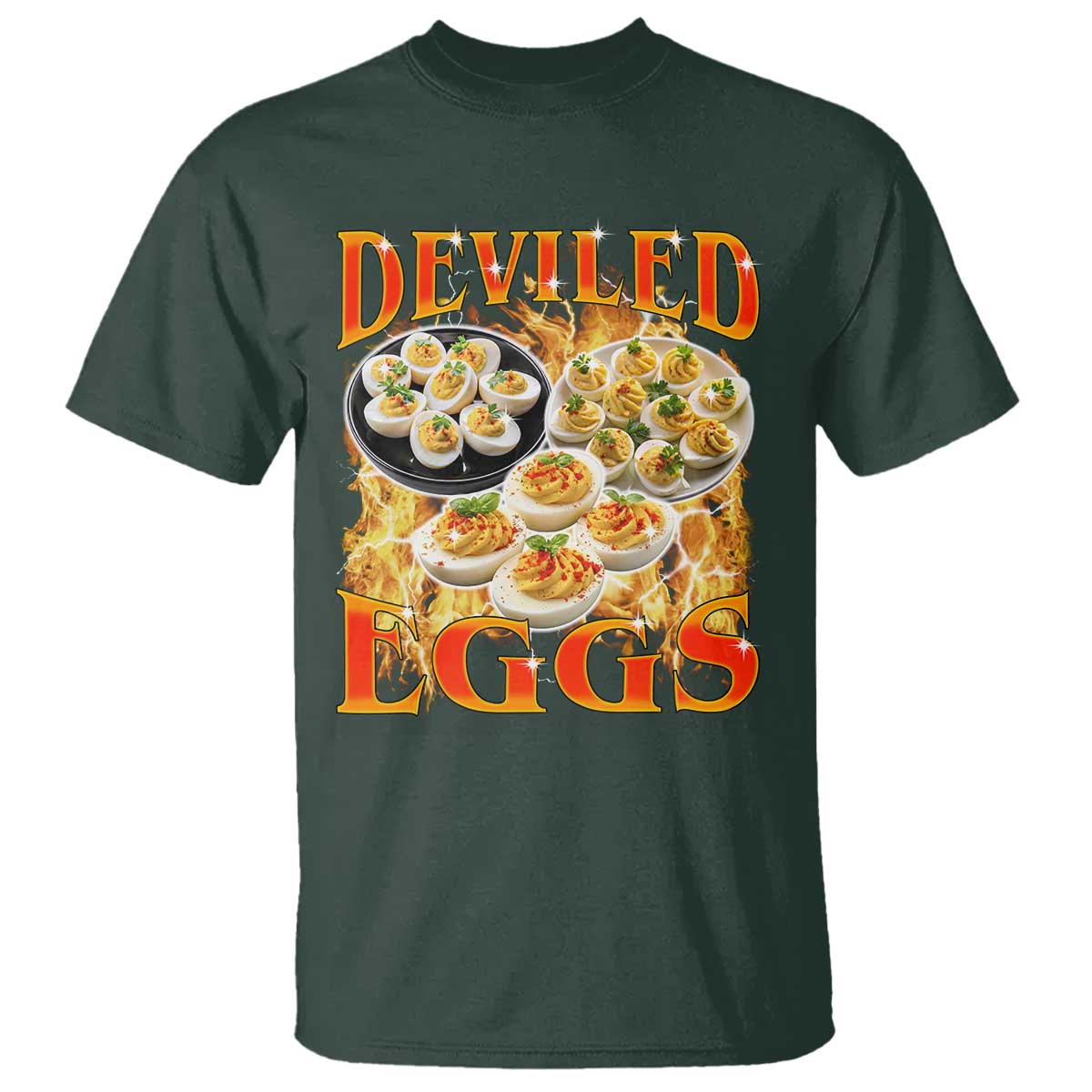 Deviled Eggs T Shirt Vintage 90s Thanksgiving Funny Foodie Bootleg Graphic