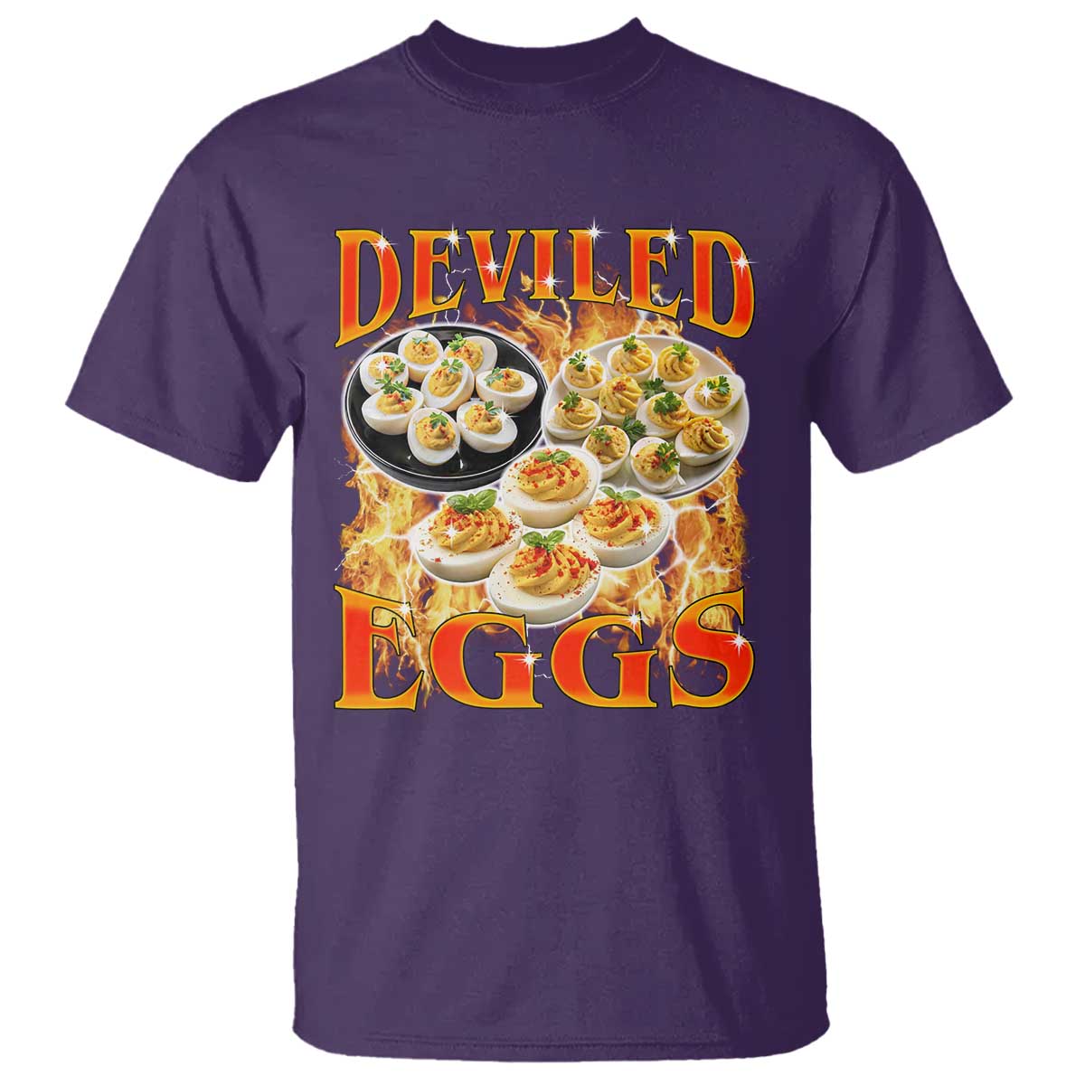 Deviled Eggs T Shirt Vintage 90s Thanksgiving Funny Foodie Bootleg Graphic