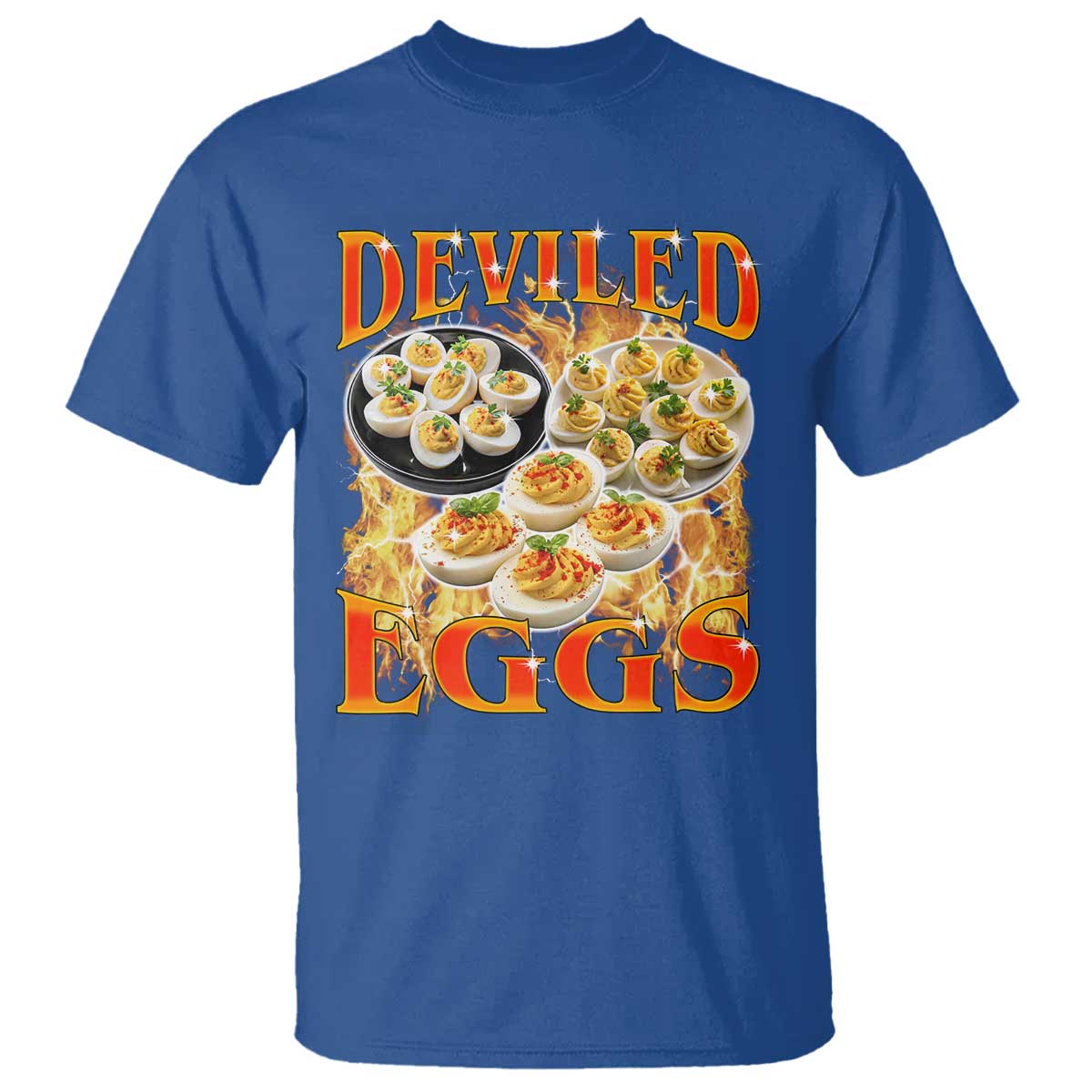 Deviled Eggs T Shirt Vintage 90s Thanksgiving Funny Foodie Bootleg Graphic