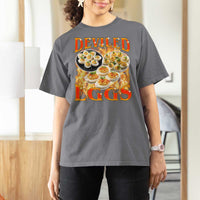 Deviled Eggs T Shirt For Women Vintage 90s Thanksgiving Funny Foodie Bootleg Graphic