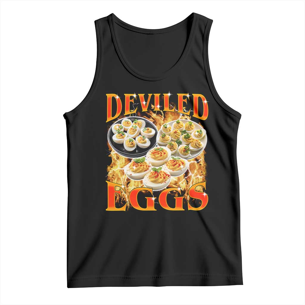 Deviled Eggs Tank Top Vintage 90s Thanksgiving Funny Foodie Bootleg Graphic